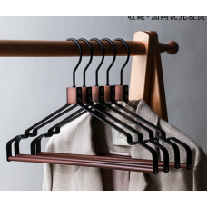 Aluminum alloy/wrought iron solid wood suit hanger retro color 42CM/1.2